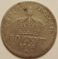 50 Centimes Napoléon III 1864