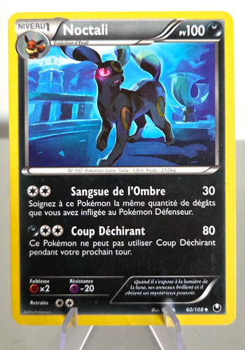 Carte pokémon noctali - noctali, 60/108