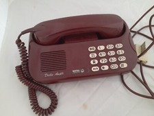 Téléphone fixe MATRA Communication  Type DECLIC Couleur BORDEAUX  1988