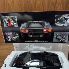 Voiture miniature Kyosho 1/18 Lamborghini Countach LP400 noire moulée sous...