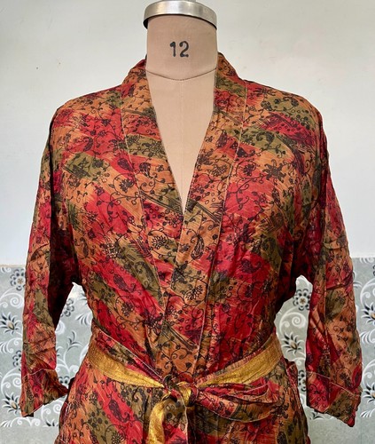 Robe kimono longue - robe, soie