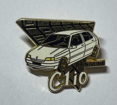 Pin renault clio blanche - pin’s,