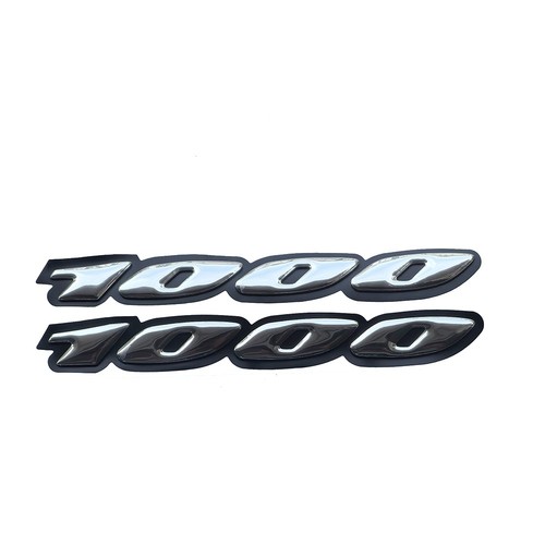 Silver raised decal - silver,