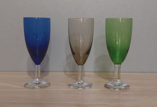 Lot verres colorés - colorés, à