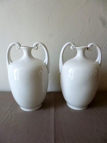 Paire vases porcelaine - paire, en