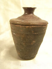 ANCIEN POT COUVERT TERRE CUITE POTERIE D'ART