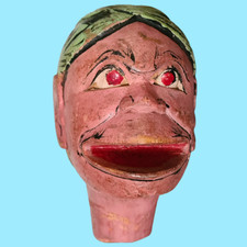 tête marionnette Golek Asie fantoche pantin figurine vintage