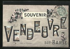 CPA Vendeuvre-sur-Barse, diverses vues du lieu in Buchstaben 1907 