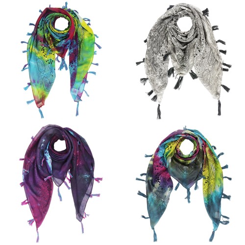 Foulard coton motif floral - motif,