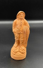 Terre cuite Trouville marin pécheur sculpture signée parfait état début XXème