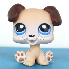 Authentic Littlest Pet Shop #143 Baby Boxer Puppy Dog / Original Hasbro LPS