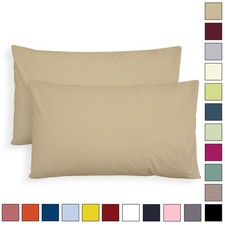 Couple De Housses De Coussin De Lit Housses Pour Oreiller Unies 6860