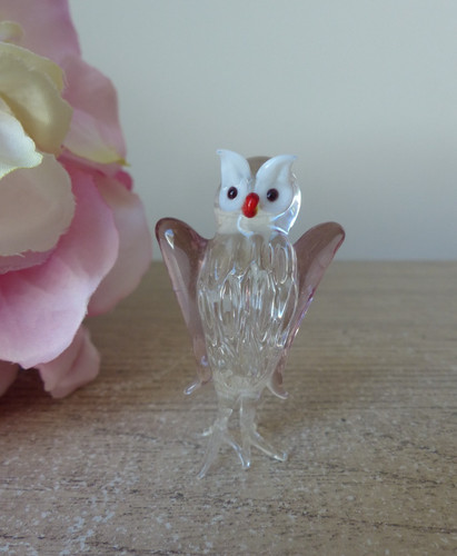 Miniature chouette verre - miniature, en