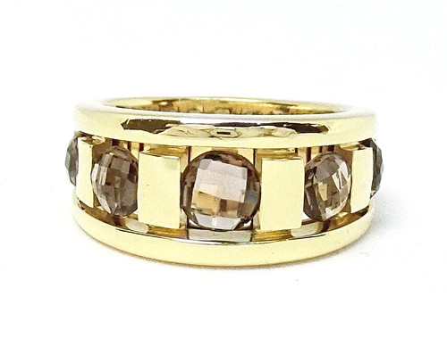 Bague large bande jaune - large, en