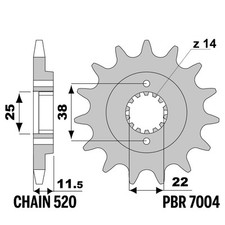 DUCATI SS 350 1992-1994 pignon