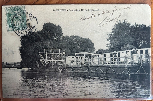 Cpa elbeuf les bains ile - 76,