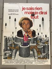 Affiche cinéma  - 52 X 38 cm - Je sais rien mais je dirai tout - Blier Richa