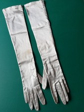 MODE paire de longs GANTS de soirée en SATIN Christian DIOR vintage taille 7