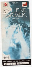 2 billets de concert de mylene farmer nimes et zenith de lille Tour 96