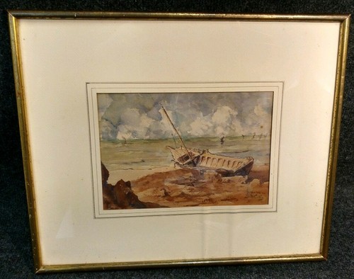 Ancienne aquarelle marine - ancienne,