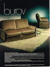 PUBLICITE ADVERTISING 025  1978  BUROV   fauteuils canapés