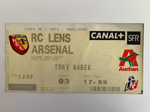Ticket match coupe uefa - ticket, rc