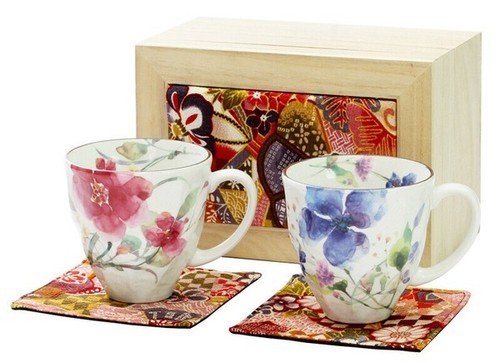 Paire tasses sous verres - paire, sous-verres