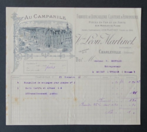 Facture 1912 charleville - 1912,