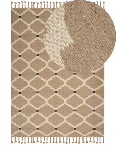 Tapis beige jute - jute, 200