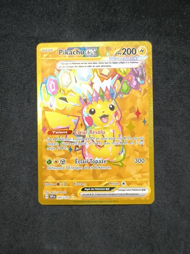 Carte pokémon pikachu gold - carte,