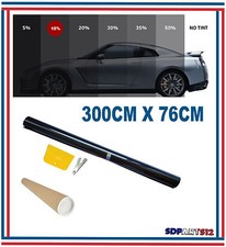 Film Teinté Solaire Vitres 15%  Tres Noir  76cm x 3m