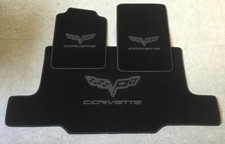 Tapis de Voiture Coffre Kit pour Corvette C6 Coupé Noir Anthracite Nubuk Neuf