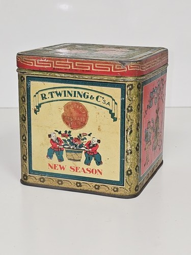 Boîte thé ancienne en - à,