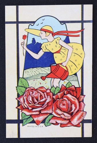 Etiquette art déco rose - etiquette,