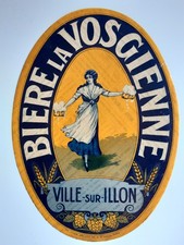 SUPERBE VITROPHANIE Pour vitre Biere B.V.  Brasserie Vosgienne VILLE SUR ILLON 