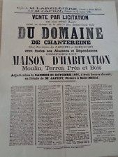 ? 1894 Vente domaine de Chantereine des Paroches et Dompcevrin Meuse St Mihiel