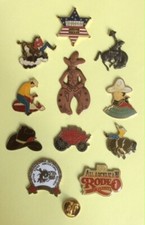 Lot 11 Pin's COWBOY SHERIFF RODEO CHEVAL HORSE HAT COLT GUN REVOLVER STAGE COACH