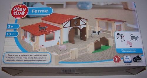 Ferme bois veritable jouet - en,