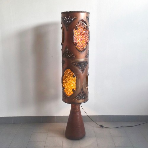 Lampadaire vintage brutaliste - lampadaire,