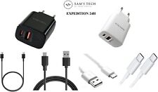 Chargeur USB C et USB 20W Rapide pour iPhone, Samsung, Android, QC & PD