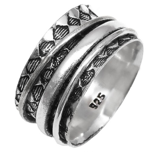 Bague toupie argent pour - en,
