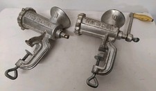 Paire D'Anciens Hachoirs A Viande Manuel N°10 Vintage (Réf : CH32)