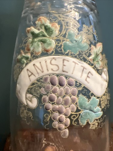 Rare bouteille verre - verre, emaillé