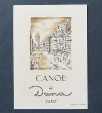 Carte parfumée CANOE de DANA Paris old perfum card