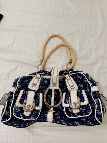 Guess logo satchel handbag - logo,