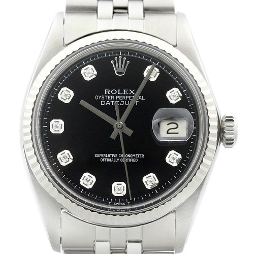 Rolex datejust diamant noir - rolex,