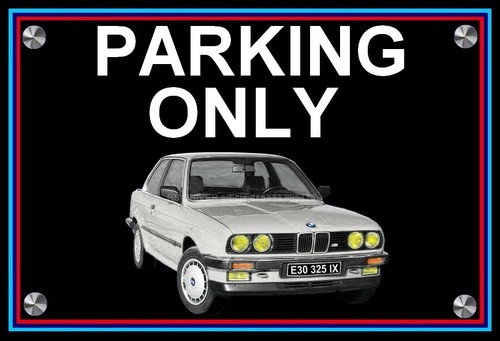 Plaque parking only bmw - parking,