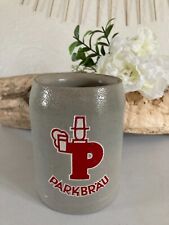 325⚜️ Ancienne Chope de Bière Mug Pichet Parkbrau Hauteur 12,5 Cm en Grés 0.5 L