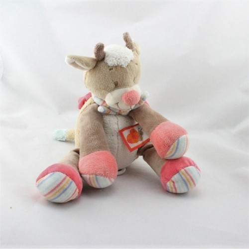 Doudou musical vache beige