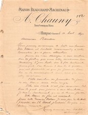 1900 A CHAUNY A HIERSAC - M. BAUDOU